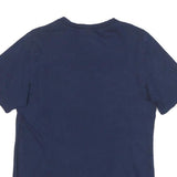 ADIDAS Mens Navy Blue Graphic Crew Neck Short Sleeve T-Shirt S Casual Cotton