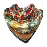 Anyyou Fashion Premium Satin Square Scarf – Red Silk-Feel Neckwrap for Women