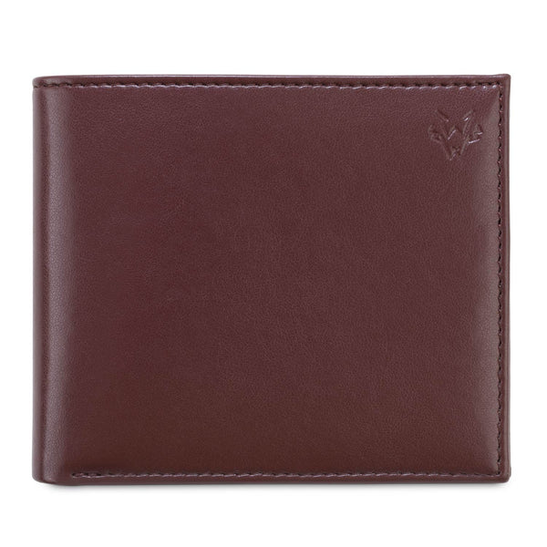 Bifold Wallet in Chestnut Brown & Red