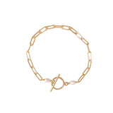 Billie Paper Clip Chain Bracelet - Gold - Astor & Orion Ethically Made Jewelry