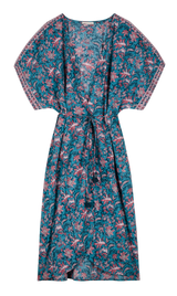 Kimono Chill - Teal Garden of Eden