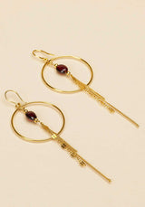 Earring  Boccg Grenat