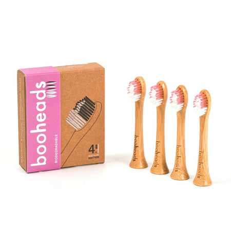 Soniboo - Bamboo Electric Toothbrush Heads Compatible with Sonicare* | Deep Clean 4PK PINK EDITION