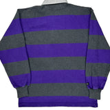 W Barbarian Striped Rugby Shirt - XL Purple Cotton