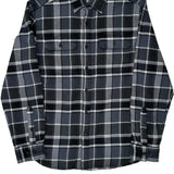 The North Face Checked Flannel Shirt - Large Black Cotton
