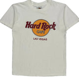 Hard Rock Cafe Graphic T-Shirt - Small White Cotton
