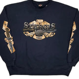 Sturgis 2006 Harley Davidson Graphic Long Sleeve T-Shirt - 2XL Black Cotton