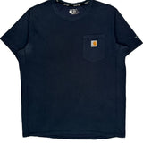 Carhartt T-Shirt - Large Navy Cotton