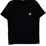 Carhartt T-Shirt - Medium Black Cotton