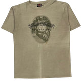 Stone Mountain Georgia Harley Davidson Graphic T-Shirt - Large Beige Cotton
