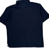 Tommy Hilfiger Argyle Polo Shirt - Large Navy Cotton