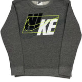 Age 6-7 Nike Sweatshirt - Large Gray Cotton Blend