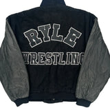 Ryle Wrestling U2 Wear Me Out College Varsity Jacket - Medium Black Leather