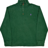 Polo By Ralph Lauren 1/4 Zip - XL Green Cotton