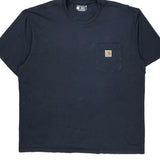 Carhartt T-Shirt - Large Navy Cotton