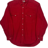 Levis Denim Shirt - Medium Red Cotton