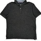 Tommy Hilfiger Polo Shirt - Large Grey Cotton