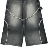 Asos Wide Leg Jeans - 33W 25L Grey Cotton