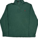 Polo By Ralph Lauren 1/4 Zip - XL Green Cotton