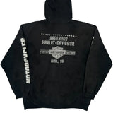 Legendary Harley Davidson Graphic Hoodie - XL Black Cotton