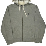 Polo By Ralph Lauren Hoodie - Large Gray Cotton