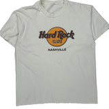 Hard Rock Cafe Graphic T-Shirt - XL White Cotton