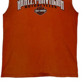 Hatfield And Mccoy Feud Harley Davidson Graphic Tank Top - Large Orange Cotton