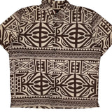 Quiksilver Hawaiian Shirt - 2XL Brown Cotton