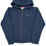 Age 10 Lacoste Hoodie - Small Blue Cotton