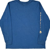 Carhartt Long Sleeve T-Shirt - XL Blue Cotton