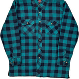 Dickies Checked Flannel Shirt - Large Black Cotton