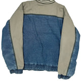 Eagles Ridge Panelled Varsity Jacket - Large Blue Cotton