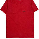Oakley T-Shirt - Medium Red Cotton