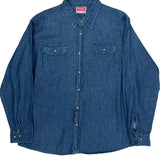 Wrangler Denim Shirt - XL Blue Cotton
