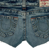 True Religion Mini Denim Shorts - 30W US 2 Blue Cotton