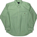 Ralph Lauren Striped Shirt - XL Green Cotton