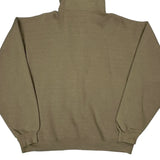 Russell Athletic 1/4 Zip - Large Beige Cotton