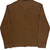 Polo By Ralph Lauren 1/4 Zip - Large Brown Cotton