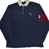 Number 9 On Sleeve Polo By Ralph Lauren Rugby Shirt - XL Navy Cotton