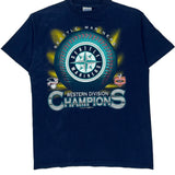Seattle Mariners Tultex Mlb T-Shirt - Large Navy Cotton