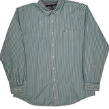 Tommy Hilfiger Striped Shirt - XL Green Cotton
