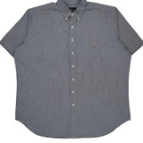 Ralph Lauren Checked Short Sleeve Shirt - 2XL Blue Cotton
