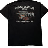 Dubai Harley Davidson Graphic T-Shirt - Large Black Cotton
