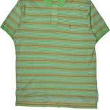 Polo By Ralph Lauren Striped Polo Shirt - XL Green Cotton
