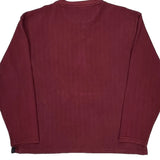 Chaps Ralph Lauren Long Sleeve T-Shirt - Large Red Cotton