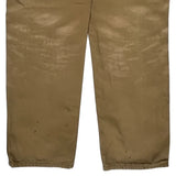 Dickies Double Knee Carpenter Trousers - 34W 34L Brown Cotton
