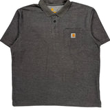 Carhartt Polo Shirt - XL Grey Cotton