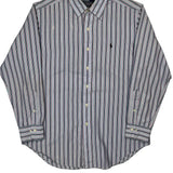 Polo By Ralph Lauren Striped Shirt - Medium Blue Cotton