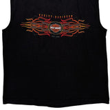 Rehoboth Beach Harley Davidson Graphic Vest - Large Black Cotton