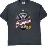 Made In USA Majestic Nhl T-Shirt - XL Grey Cotton
